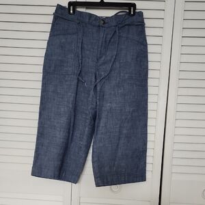 Reitmans Blue Linen Capris